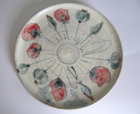 Assiette-coquelicots