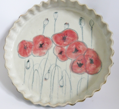 Plat-à tarte-coquelicots